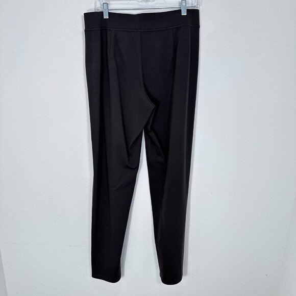 Eileen Fisher Chocolate Grey Pull On Straight Leg‎ Pants Minimalist Size Medium - Picture 3 of 5